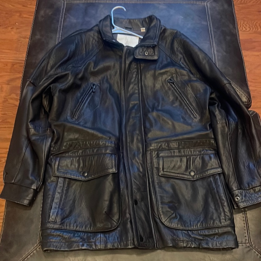 London Fog 3/4 Length Leather Jacket
